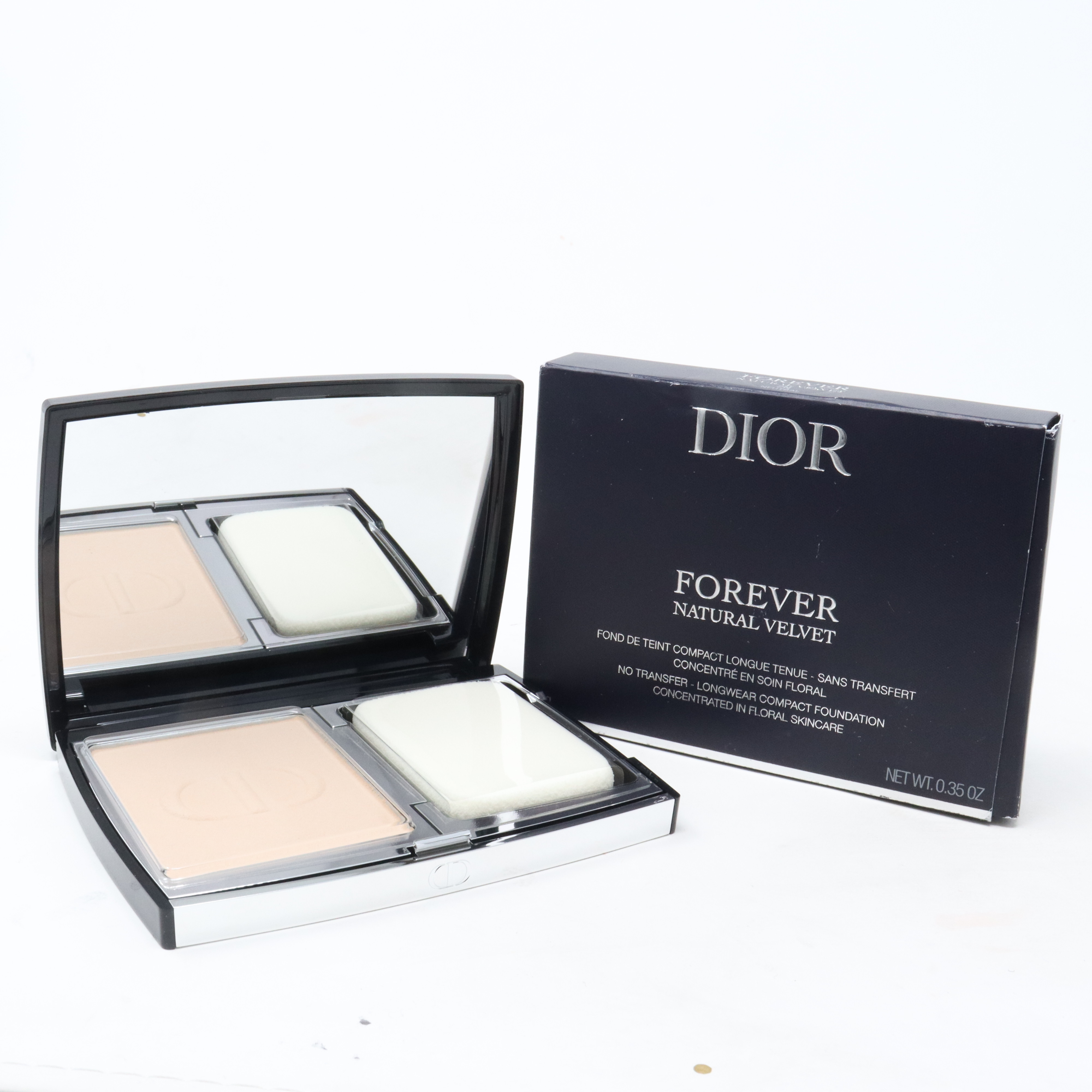 Dior Forever Natural Velvet Compact Foundation 0.35oz/10g New With Box