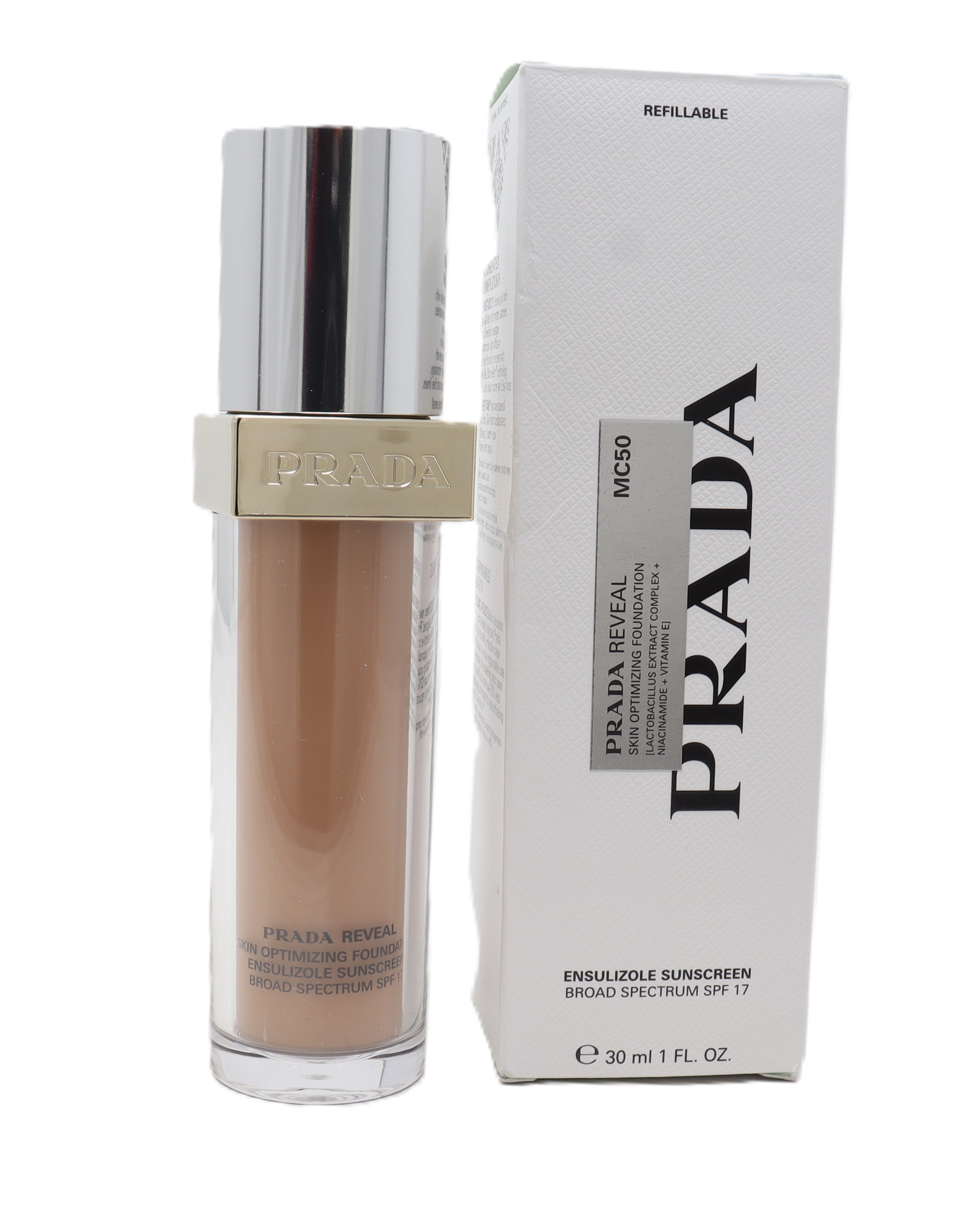 Prada Reveal Skin Optimizing Refillable Soft Matte Foundation 1.0oz New