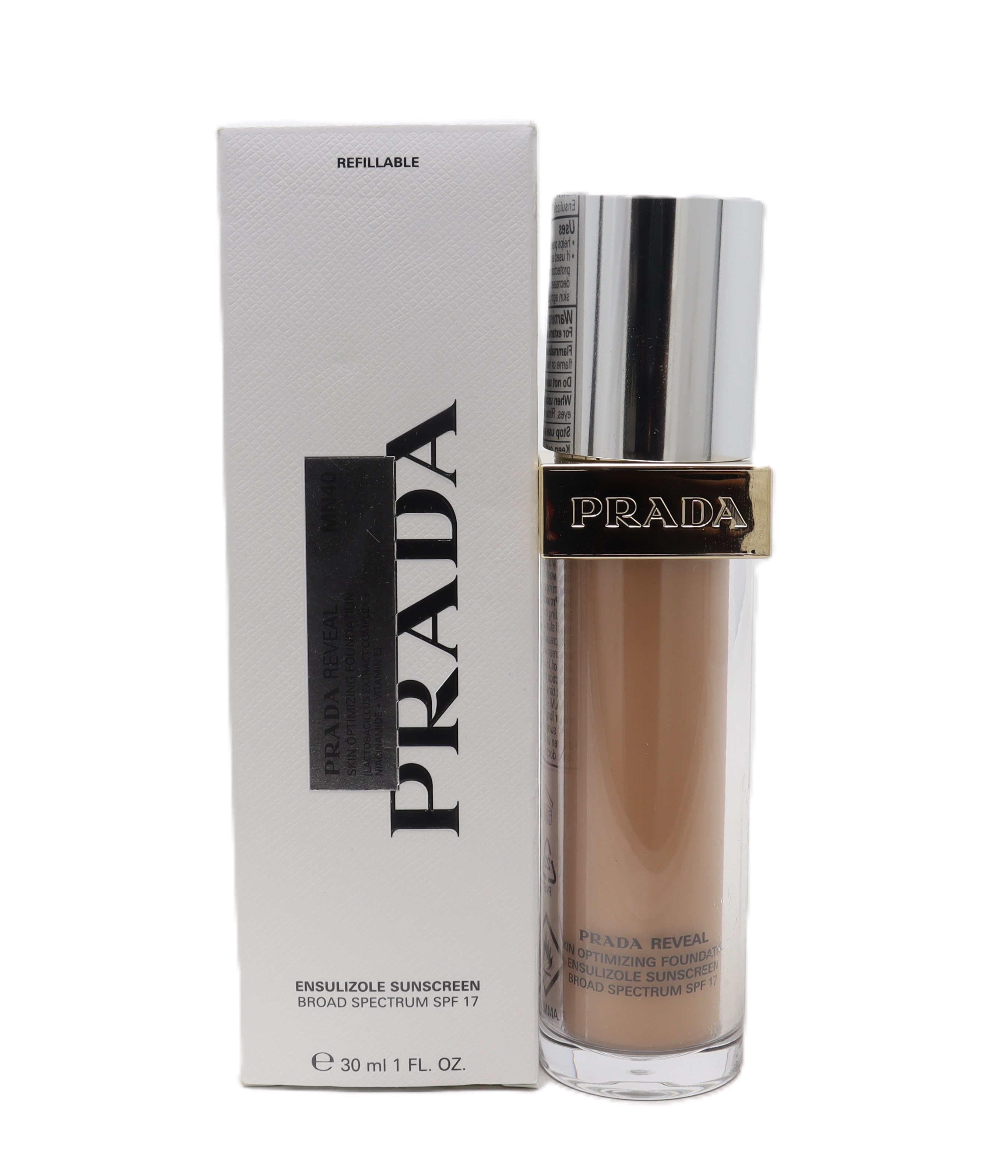 Prada Reveal Skin Optimizing Refillable Soft Matte Foundation 1.0oz New