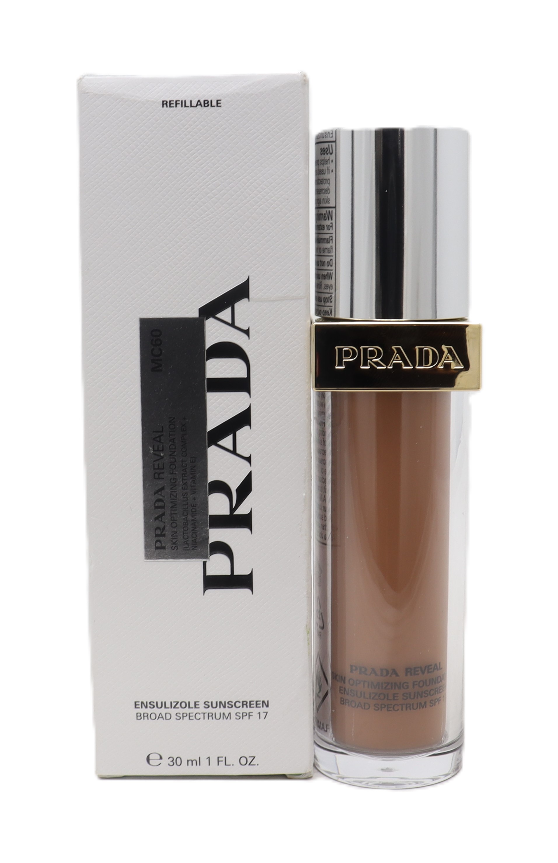 Prada Reveal Skin Optimizing Refillable Soft Matte Foundation 1.0oz New