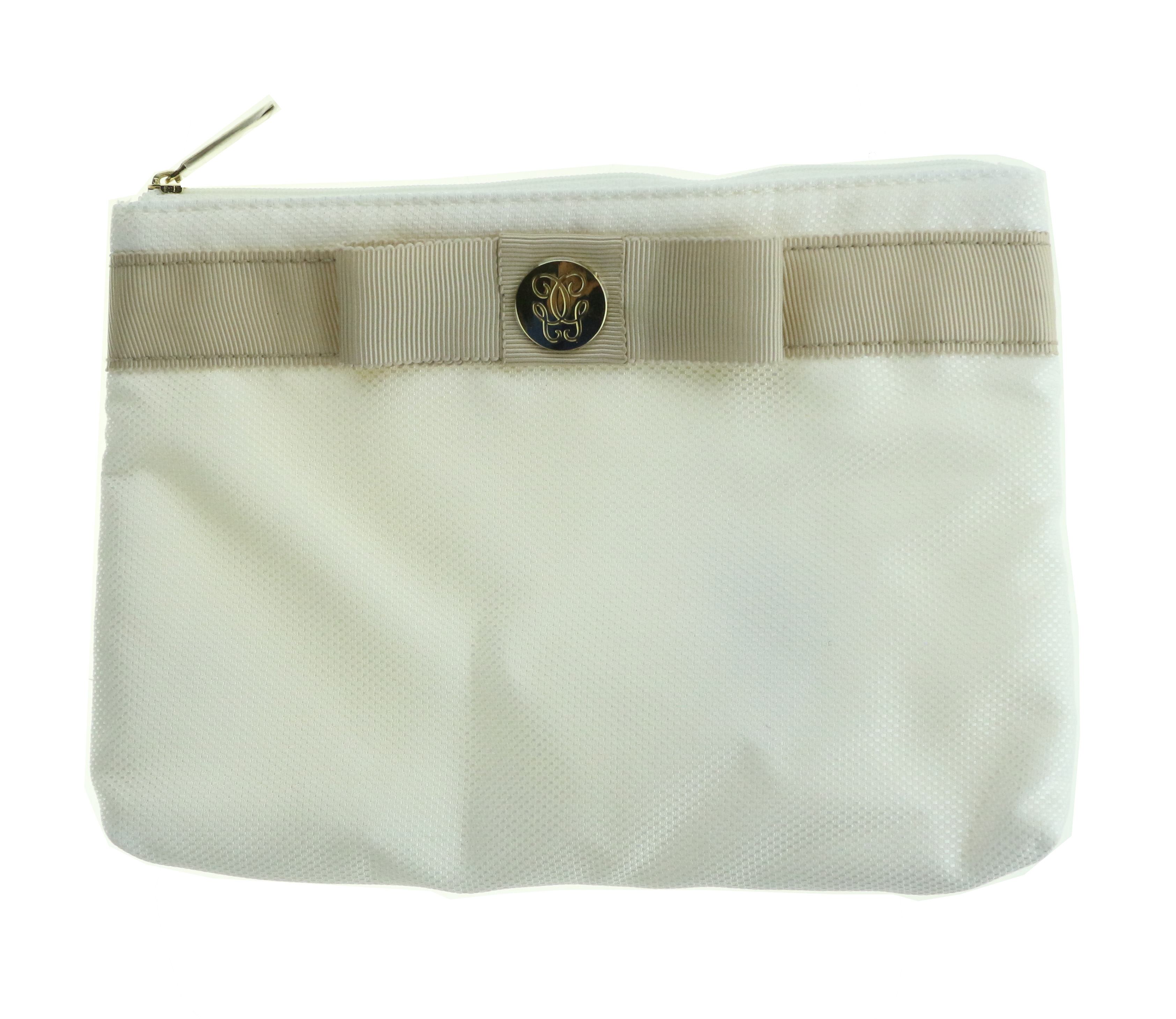 white makeup pouch