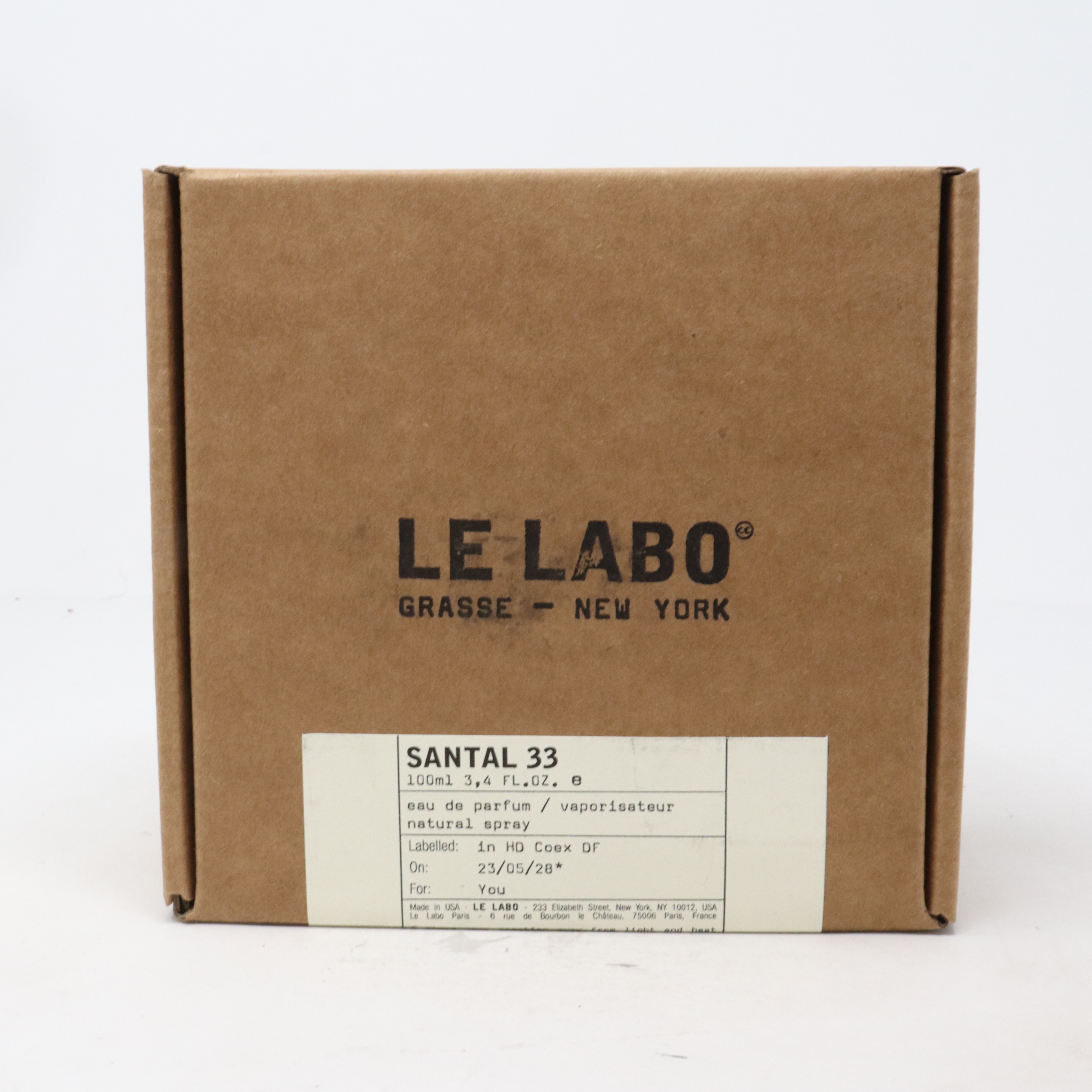 Le Labo Santal 33 Eau De Parfum 3.4oz/100ml New As Shown 811901023018 ...